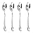 Liacere 200PCS Silver Plastic Spoons - Heavy Duty Disposable Spoons - dessert Spoons for Wedding & Party & New Year & Valentine\'s Day& Christmas