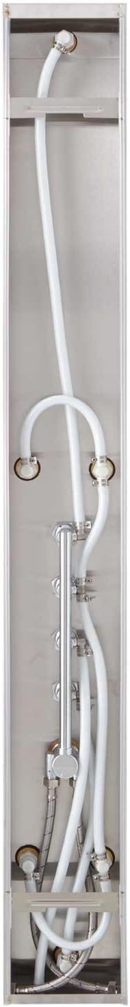 Signature Hardware 413241 Shelton Thermostatic Stainless Steel Shower Panel with Hand Shower, Four Bodysprays, and Tub Spout