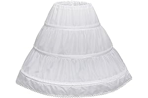 Girl's 3 Hoops Petticoat: Puffy Princess Dress Perfection