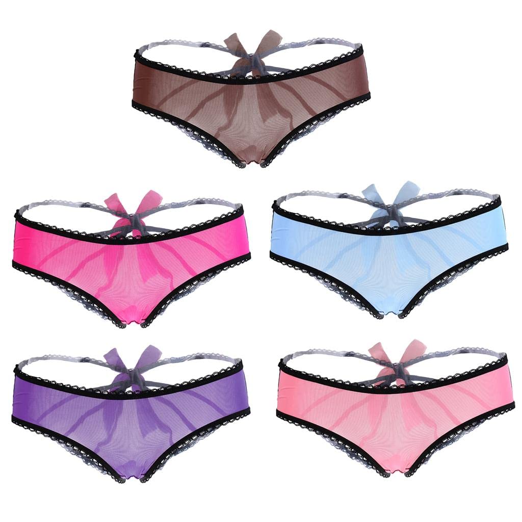snappsy Women Thongs G-String Panties T-Back Open Knickers Lingerie Underwear Blue-picture-51
