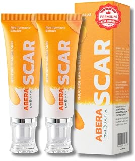 ABERA | Scar Red Turmeric Cream - Advanced Scar Treatment for Face and Body, Rapid Removal of Any Type of Scars with Natural Ingredients - with Gold Eye Patch (2 Box)
