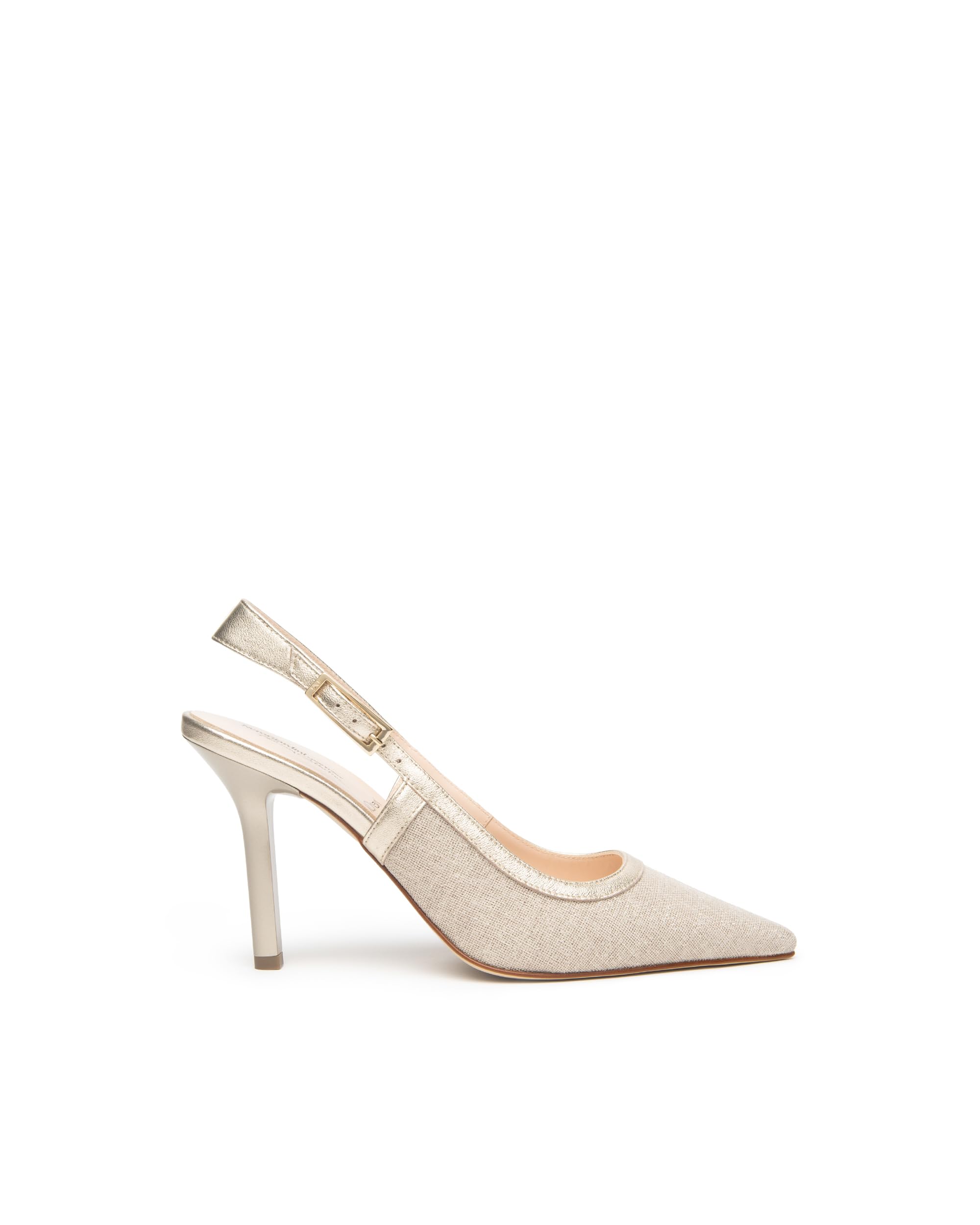 Nero Giardini E615430DE Slingback damski materiał i skóra, Beżowy, 40