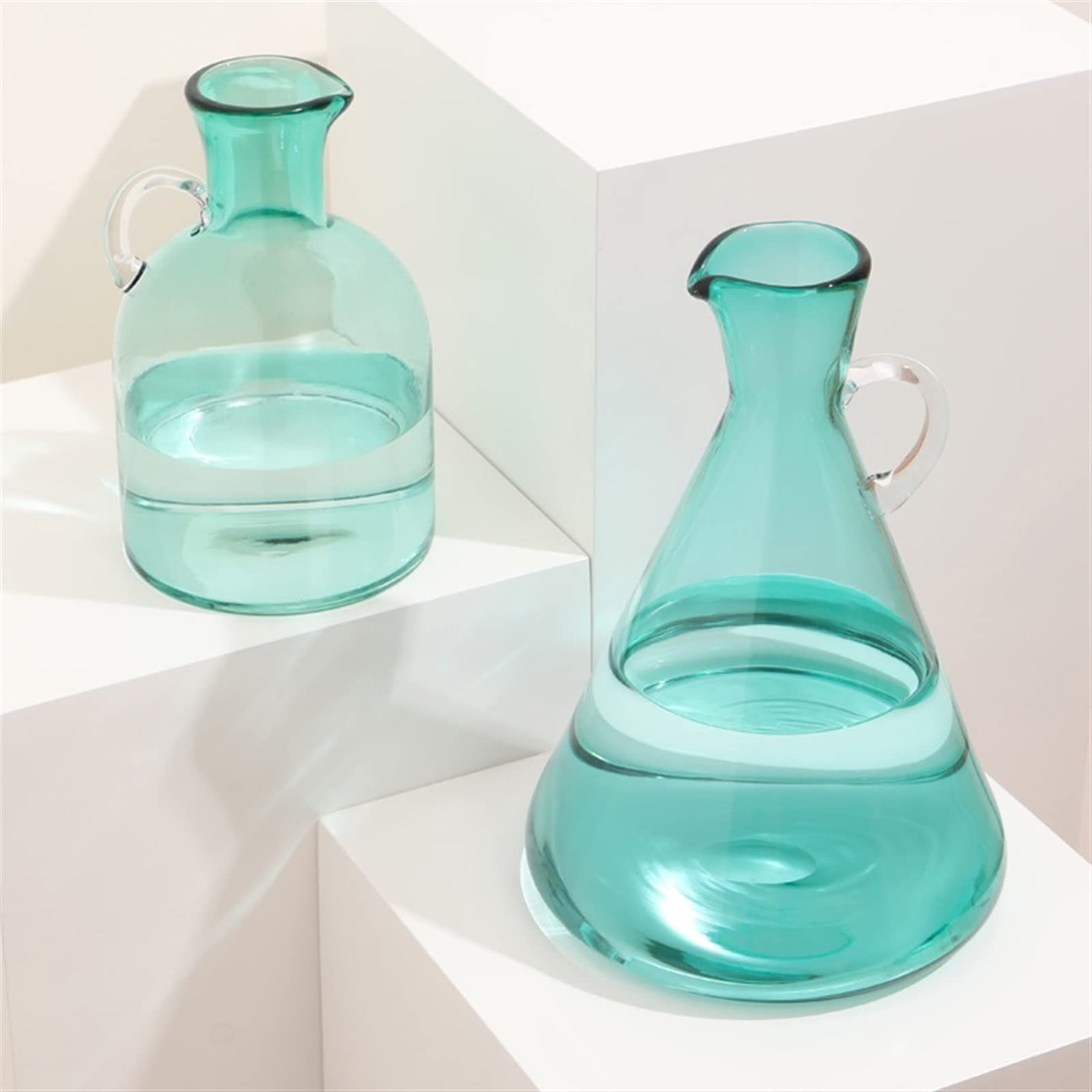 Vases Décoratifs Nouvelle décoration de vase en verre moderne, simple et de haute qualité, arrangement floral de salon, soin de l'eau transparente, décoration de luxe légère Vase de Fleurs ( Size : S