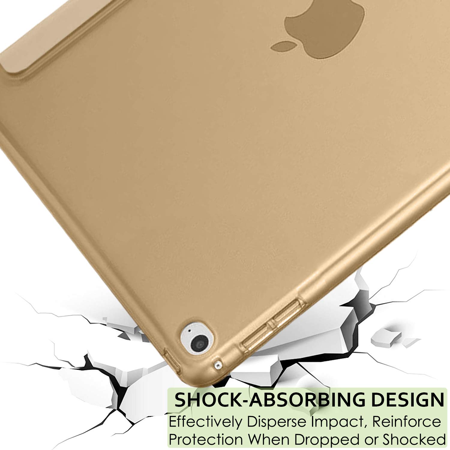 Coque DuraSafe Cases Pour IPad Pro 12,9 1ère Génération (2015) - Housse Transparente à Rabat Avec Veille/réveil Automatique - Blossom