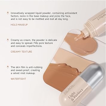 Liquid Foundation Makeup, Nude, 1.26 Fl Oz, 3# | Medium Coverage, Lightweight, Flawless Finish, Improves Uneven Skin Tone