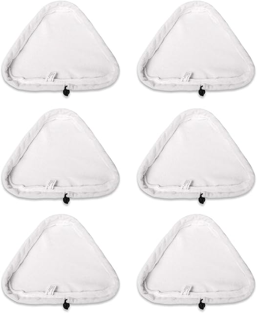 Tina 6PCS Universal Washable Triangular Microfiber Cleaning Pad Cover Washable Cloths for X5 Steam Mops and H2O