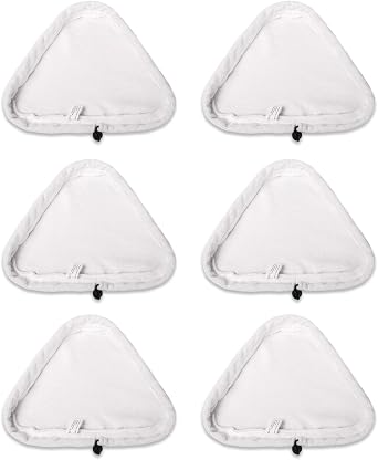 6PCS Universal Washable Triangular Microfiber Cleaning Pad Cover Washable Cloths for X5 Steam Mops and H2O