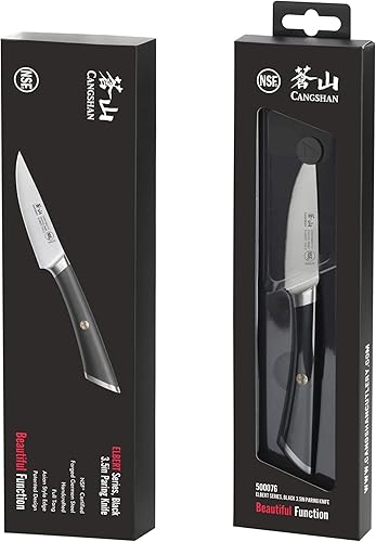 Miniatura 7 de Cangshan ELBERT Serie Alemán Acero Forjado 3.5" Cuchillo de Pelar (negro)