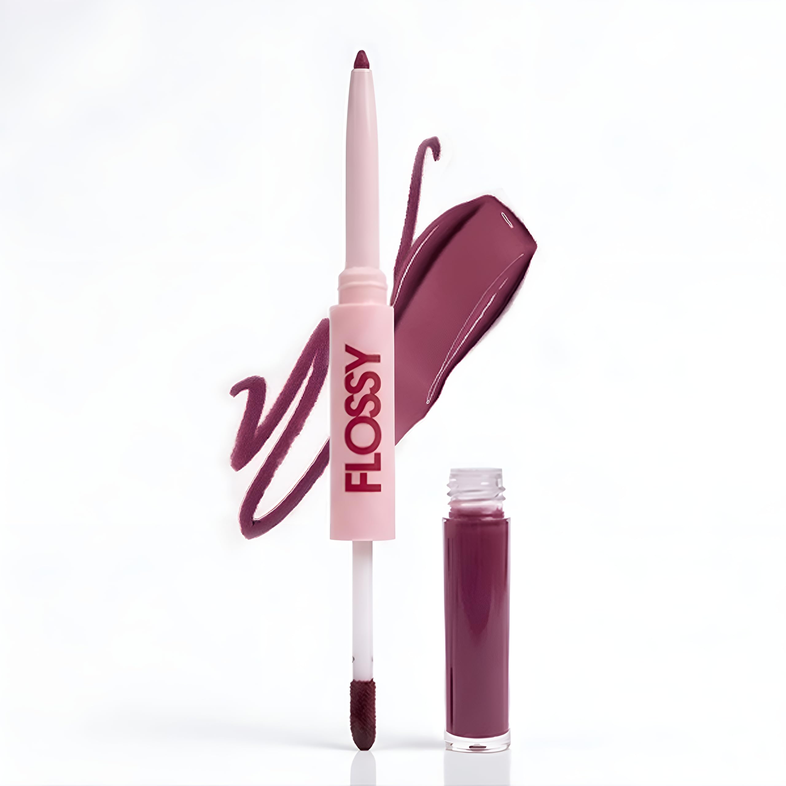 Flossy Cosmetics The Fine Line Plumping Lip-Duo | Lip Liner & Lip Oil for Fuller Looking Lips | Long-Lasting Lip Contour, Hydrating Glossy Finish | Vegan & Cruelty-Free, 4g (Hot Tax)-image-12