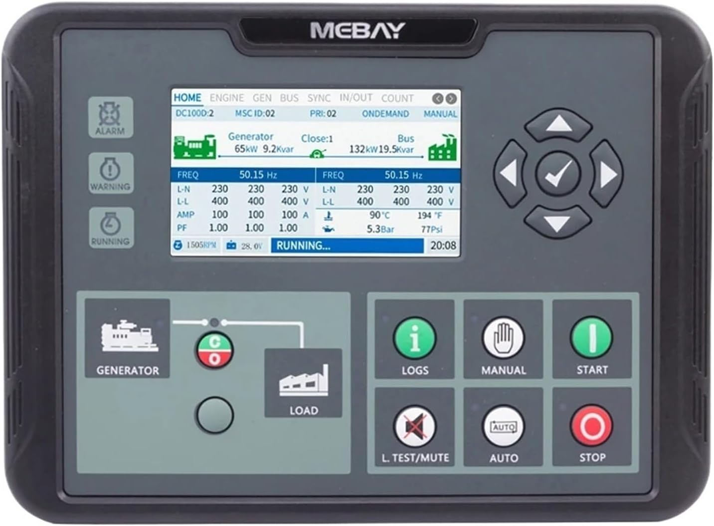 DC100D Genset Parallel Controller Diesel Generator Engine Control Board CAN Communication Interface Generador Parts