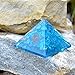 Crystal Agate - Blue Onyx Orgone Pyramid for Yin Protection Pyramid