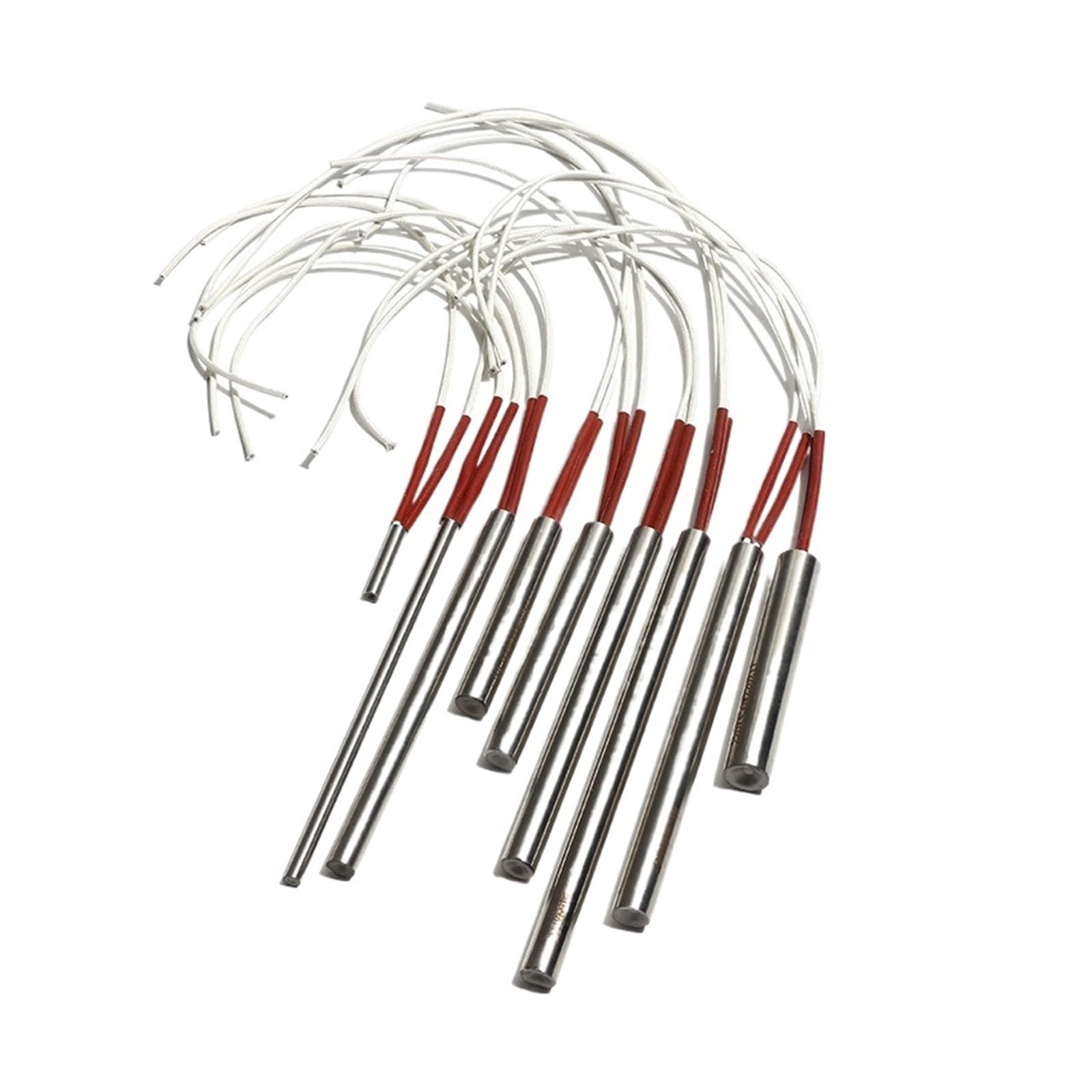Wkład grzewczy na jednym końcu 9,5 x 30 – 200 mm, 220 V, 85 W-600 W, do oporu elektrycznego (zestaw 5) (9,5 x 75 mm, 220 V, 220 W)