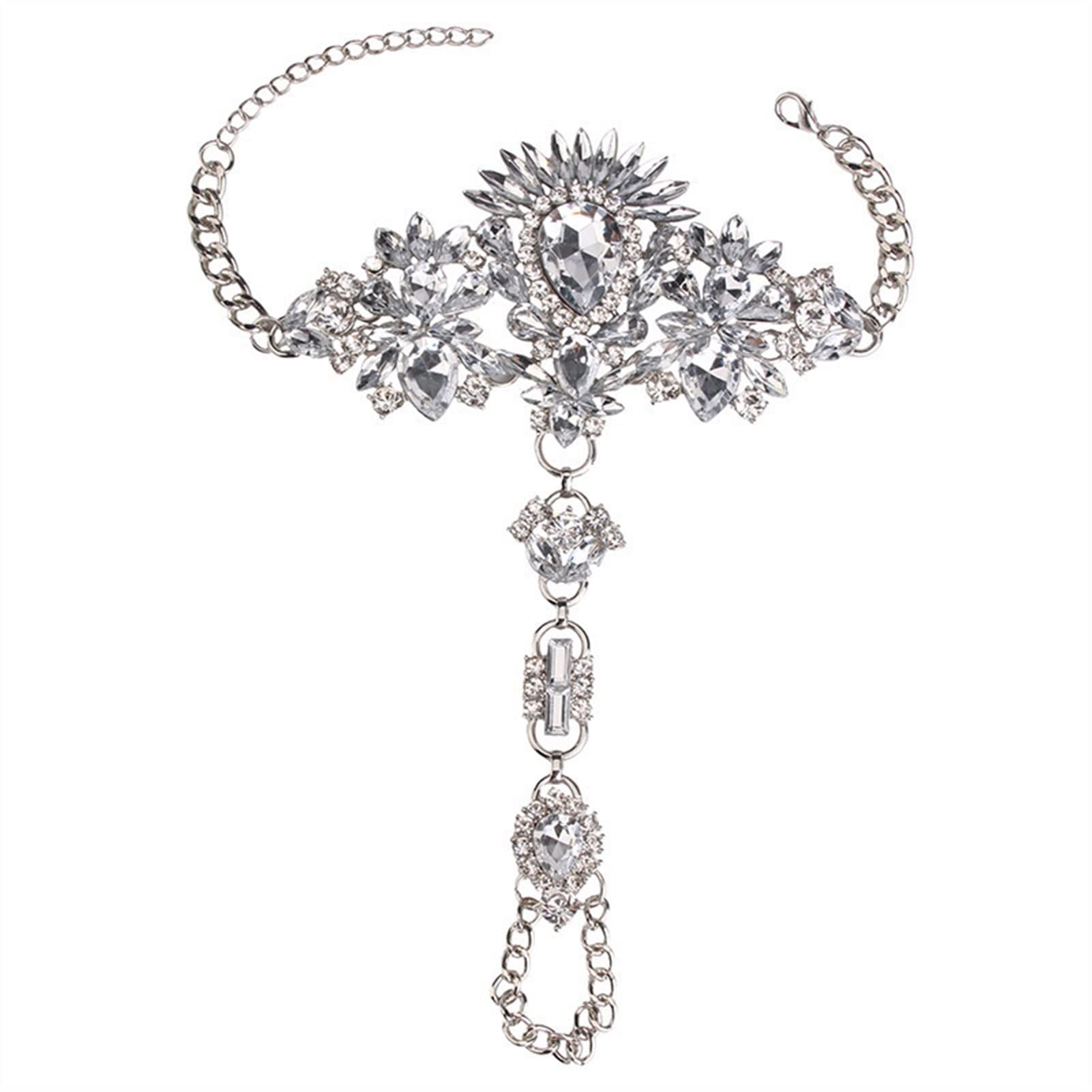 Cavigliere Moda Cavigliera in Lega di Strass Colorati - Spiaggia al Mare Accessori a Piedi Nudi Cavigliere da Donna (Color : Rose Gold)