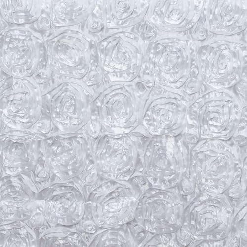 Efavormart Wonderland Rosette Premium Table Runners for Weddings Party Banquets Decor Fit Rectangle and Round Table - White