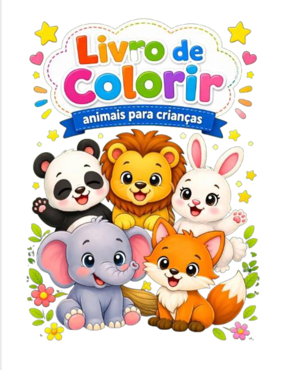 Livro de colorir animais para crianças