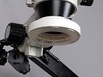 AmScope SM-8B-144S Professional Binocular Stereo Zoom Microscope, WH10x Eyepieces, 7X-45X Magnification, 0.7X-4.5X Zoom Objective, 144-Bulb LED Ring Light, Articulating-Arm Boom Stand, 110V-240V