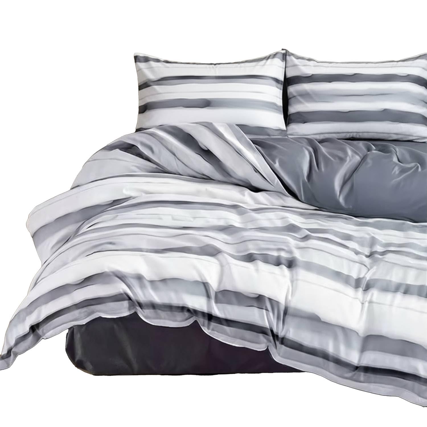 Komplet pościeli Domarex 160x200 cm + 2 poszewki 70x80 cm – dwustronna pościel z satynowej mikrofibry, miękka, elegancka, z zamkiem, Satynowa Elegancja