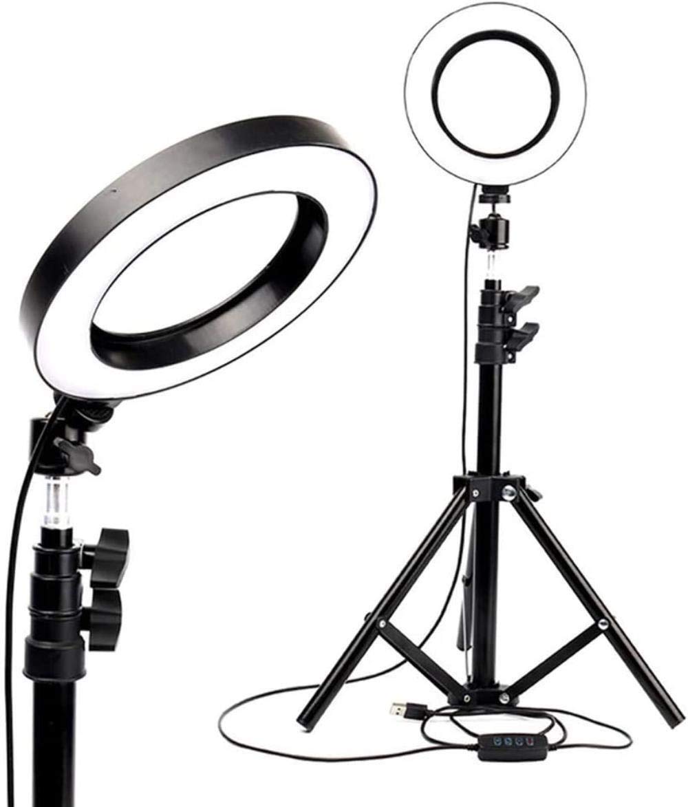 HMTE Remplir la lumière 26cm LED téléphone Portable en Direct lumière de Remplissage Anneau lumière Anneau lumière beauté Selfie Photographie éclairage lumière (trépied 68cm)