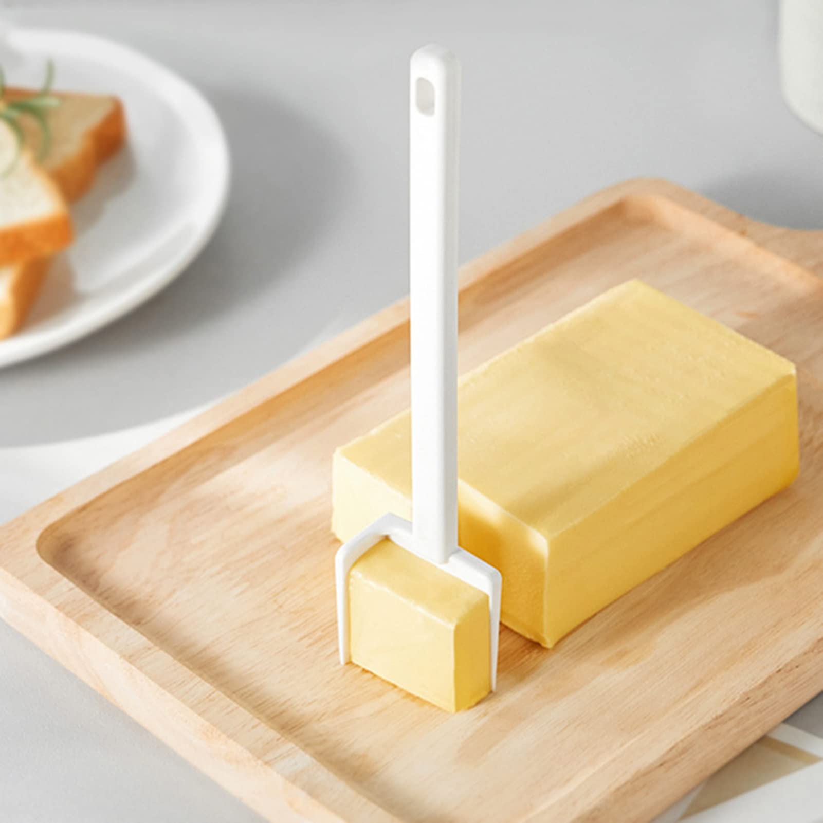 lamphle Butter Cutter, Butter Slicers Portable Multifunctional Household Cake Spatula Cheese Slicers Baking Tool for Home Kitchen Tools White