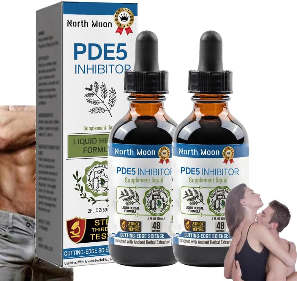Aafq Pde5 Inhibitor Supplement Drops, 60ml Natural Pde5 Inhibitors Drops for Men (120ml)