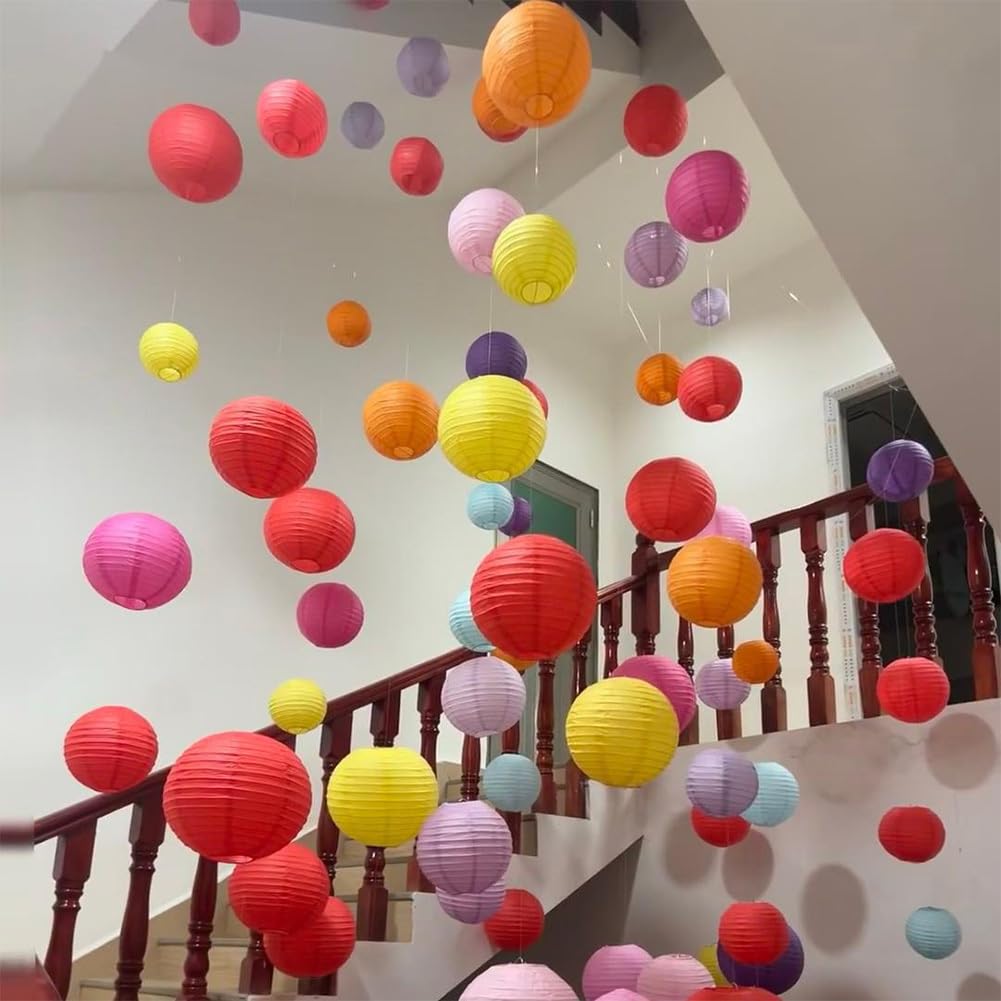 Farolillos de papel, 10 unidades, 20 cm, pantalla de papie, farolillos de papel, decoración para bodas, reuniones familiares, reuniones de amigos, baby showers, cumpleaños, barbacoas
