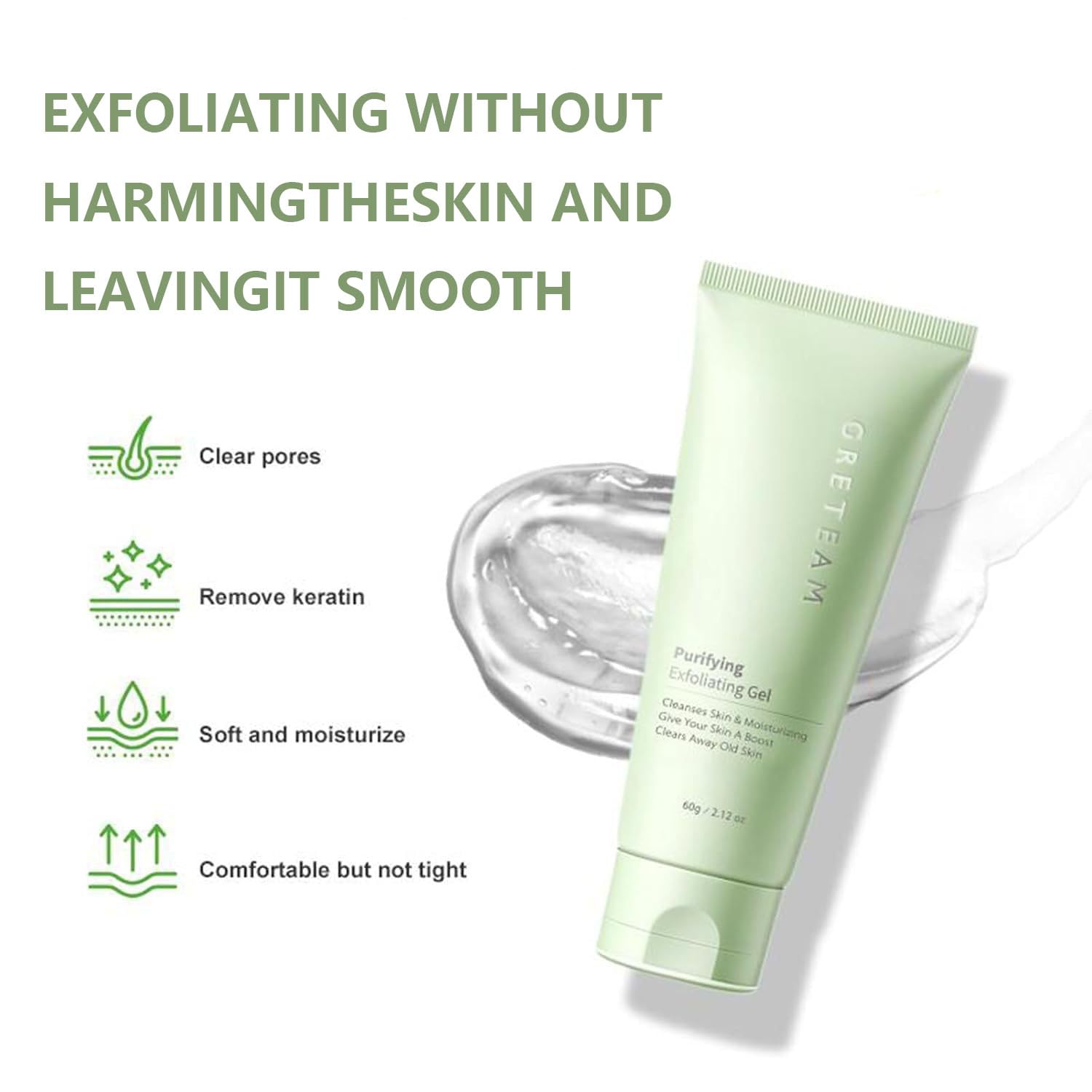 Greteam Purifying Exfoliating Gel Deep Cleansing And Moisturizing Face Body  | Desertcart QATAR