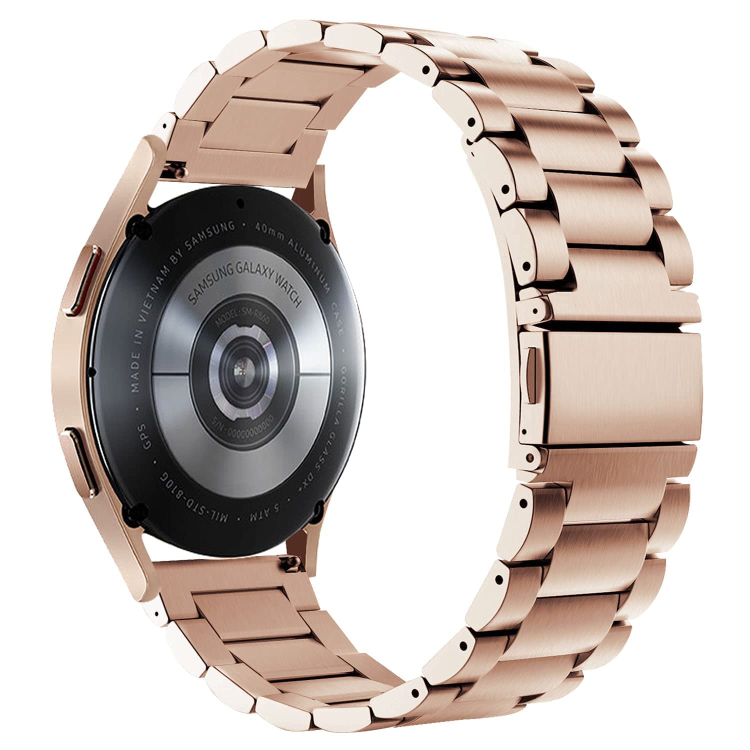 Metal Band Compatible with Samsung Galaxy Watch 7 6 5 4 FE 40mm 44mm 45mm/Galaxy Watch 6 4 Classic 43mm 47mm 42mm 46mm, 20mm Stainless Steel Replacement Strap for Women Men