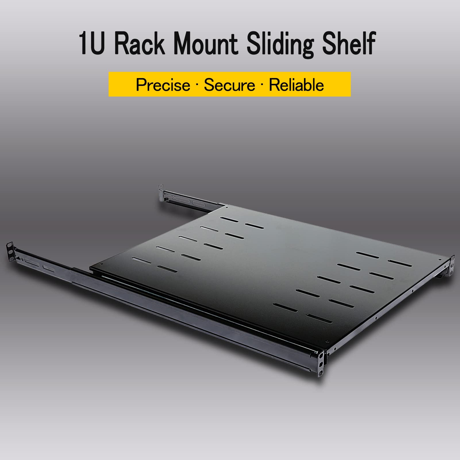 Fest Rack Server Shelf 1U 19 'Sliding' 4 Pfosten Rack Mount-Adjustable 24 '' - 32 ''