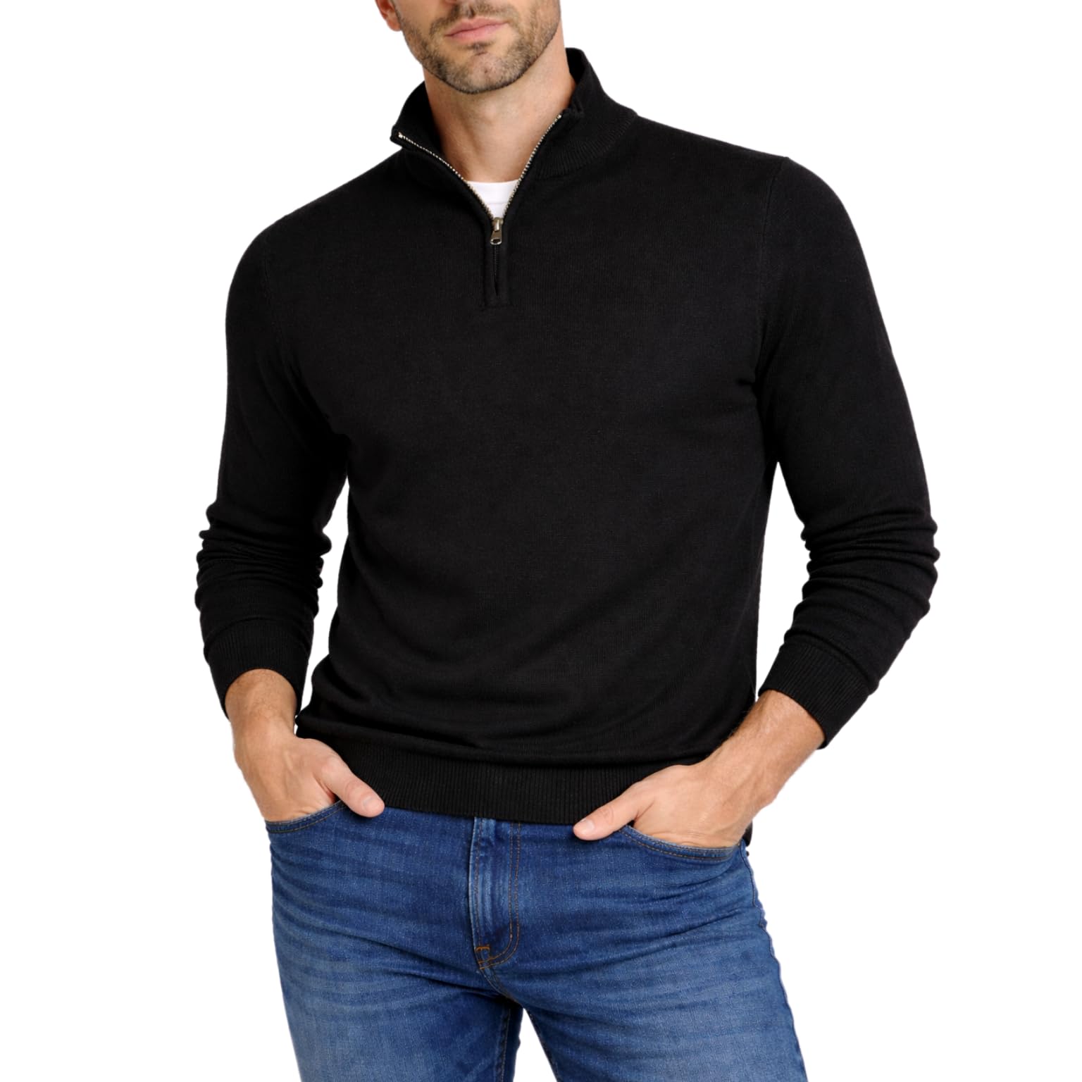 Xact Maglione in Cotone Ricco con Zip a 1/4 per Uomo