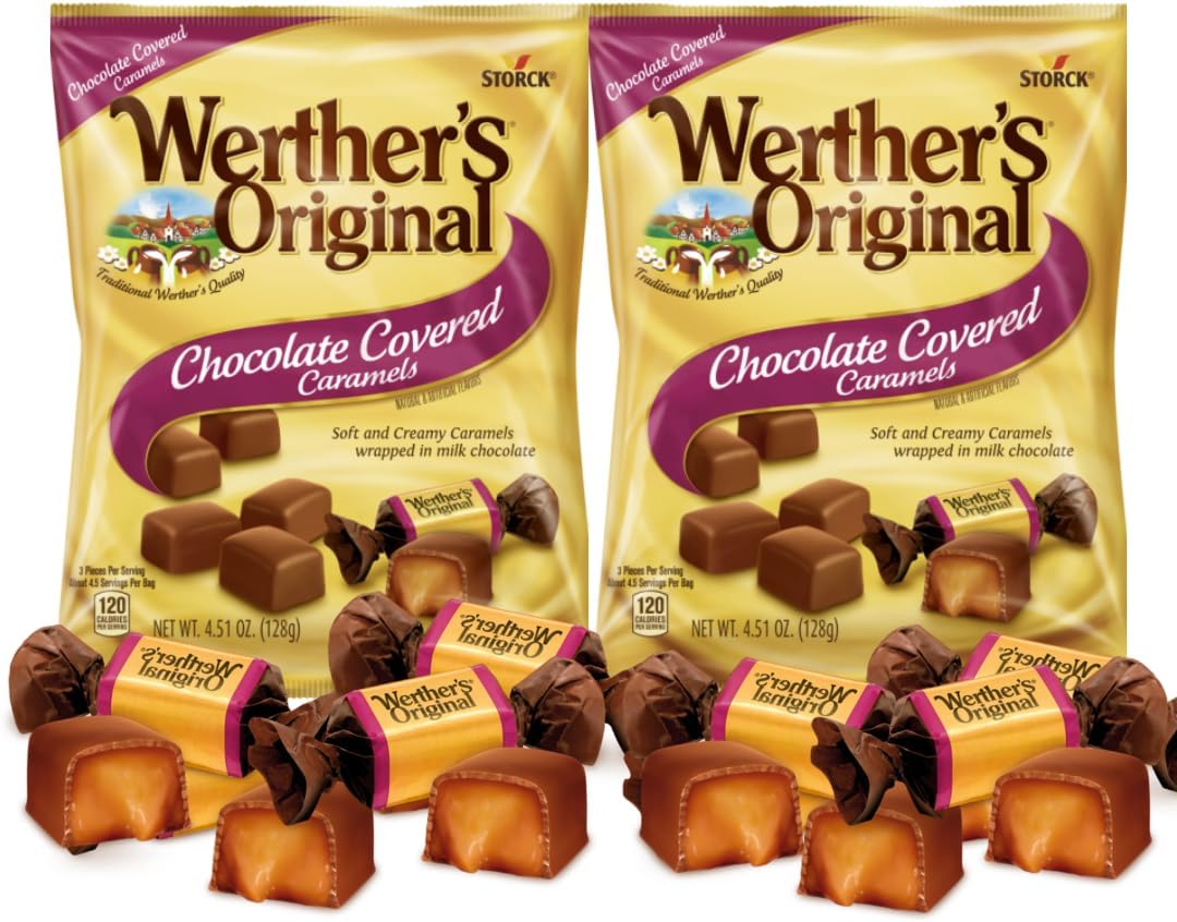 Amazon.com : Werther's Original Chocolate Covered Caramels, Soft ...