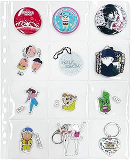 A4 Flap 12-Pocket 1piece, 37Type Crystal Clear Pocket Sleeves, Photo Album Refill Pages for Kpop Idol photocard, Baseball Cards, Tradning Cards