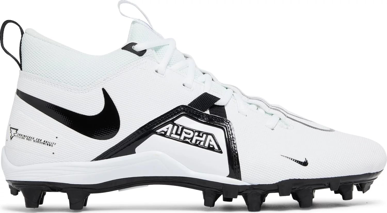 Nike Alpha Menace Varsity 3 Men's Football Cleats 'White Black' (CV0586-100) - Size 13