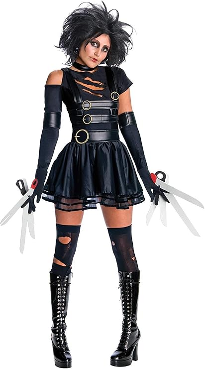 Rubie S Offizielles Miss Edward Damen Kostum Mit Scherenhanden Und Perucke Halloween Kostum Amazon De Spielzeug