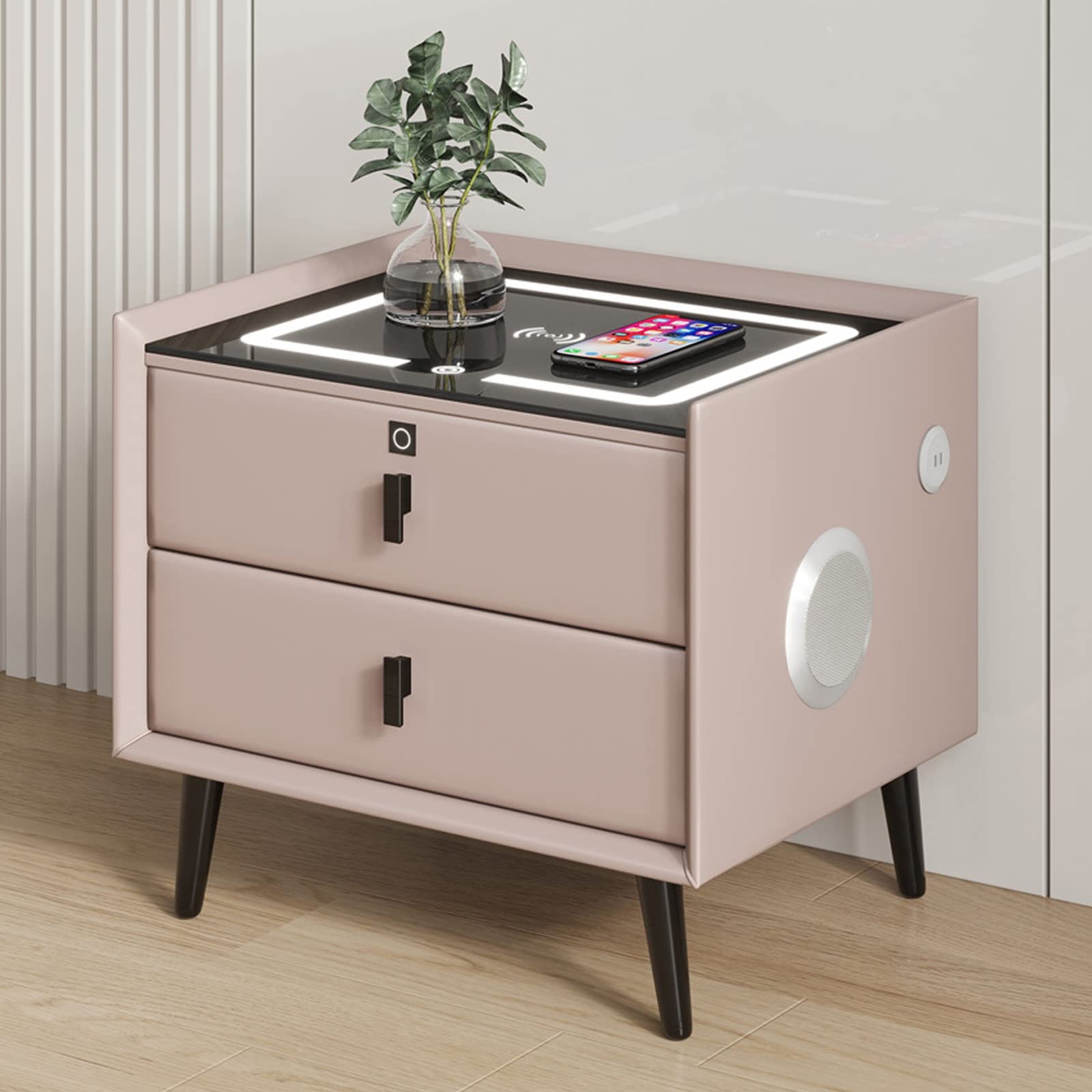 Table d'appoint pour chambre moderne pour une routine du soir connectée