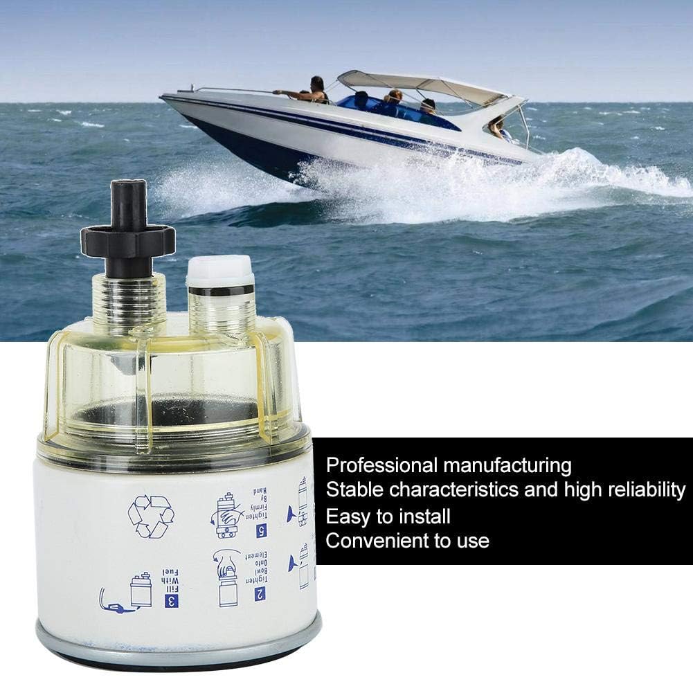 Separatore d'acqua con filtro carburante R12T, prestazioni stabili Filtro separatore d'acqua carburante per barche marine per barche di ricambio universale Motore
