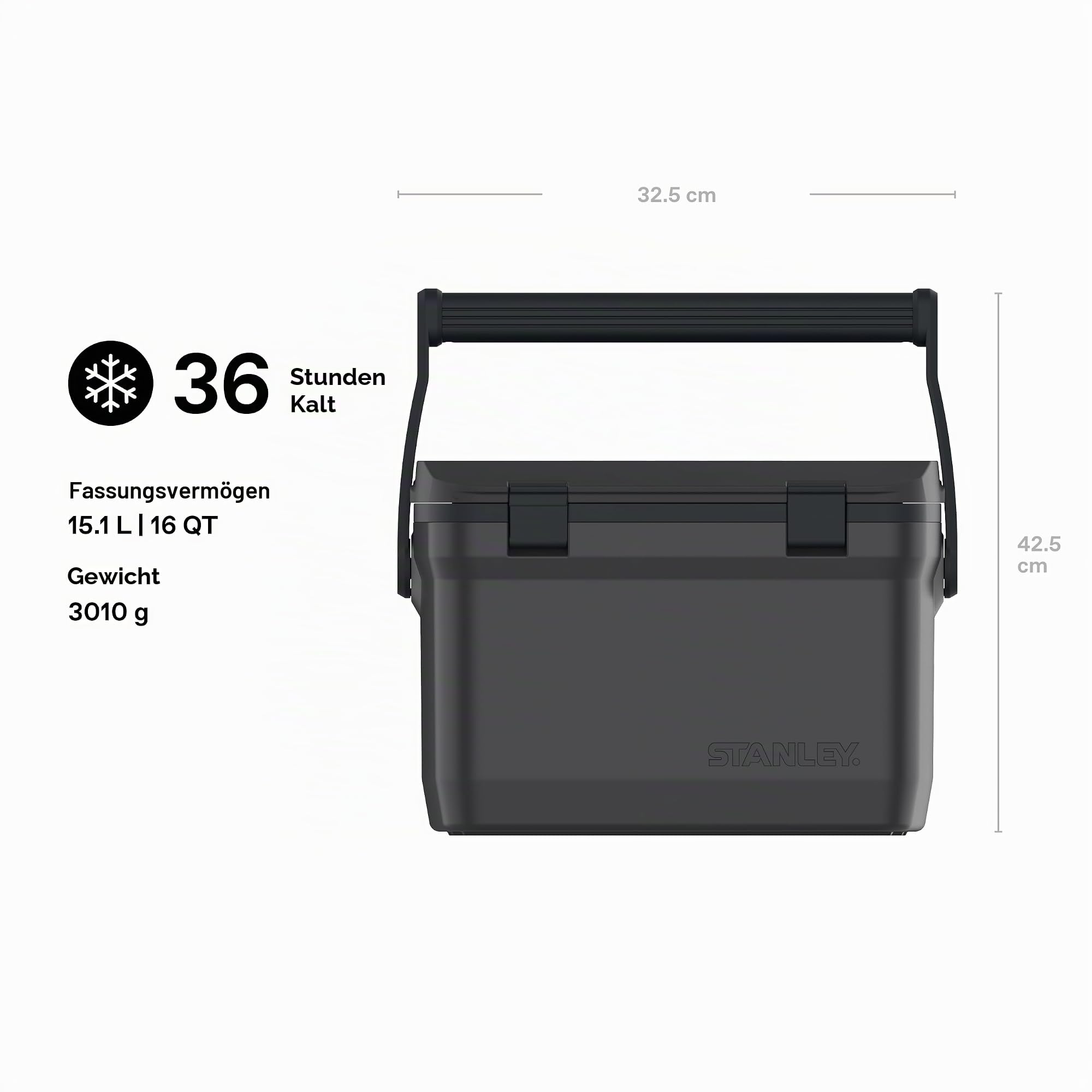 STANLEY 1913 Adventure Outdoor Cooler 15.1L | 36 Std. eisgekühlt - BPA-frei - Robuste Kühlbox - Auslaufsicher