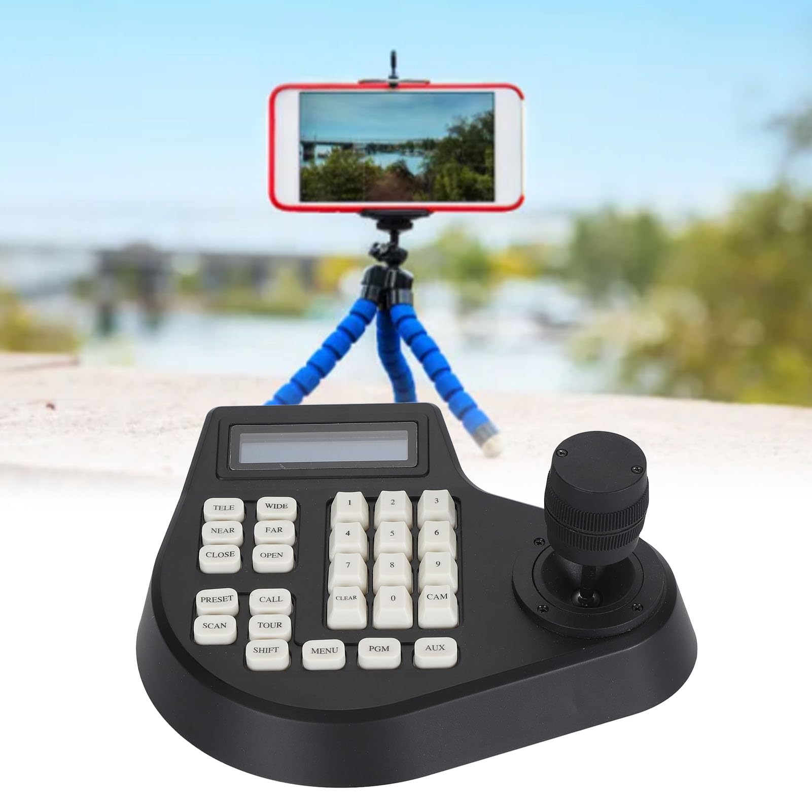 Dpofirs Controller Joystick 3D per Telecamera PTZ, Controller Tastiera Joystick per Telecamera Dome, Tastiera Telecamera Analogica PTZ, Controller Telecamera Speed Dome PTZ con (Spina