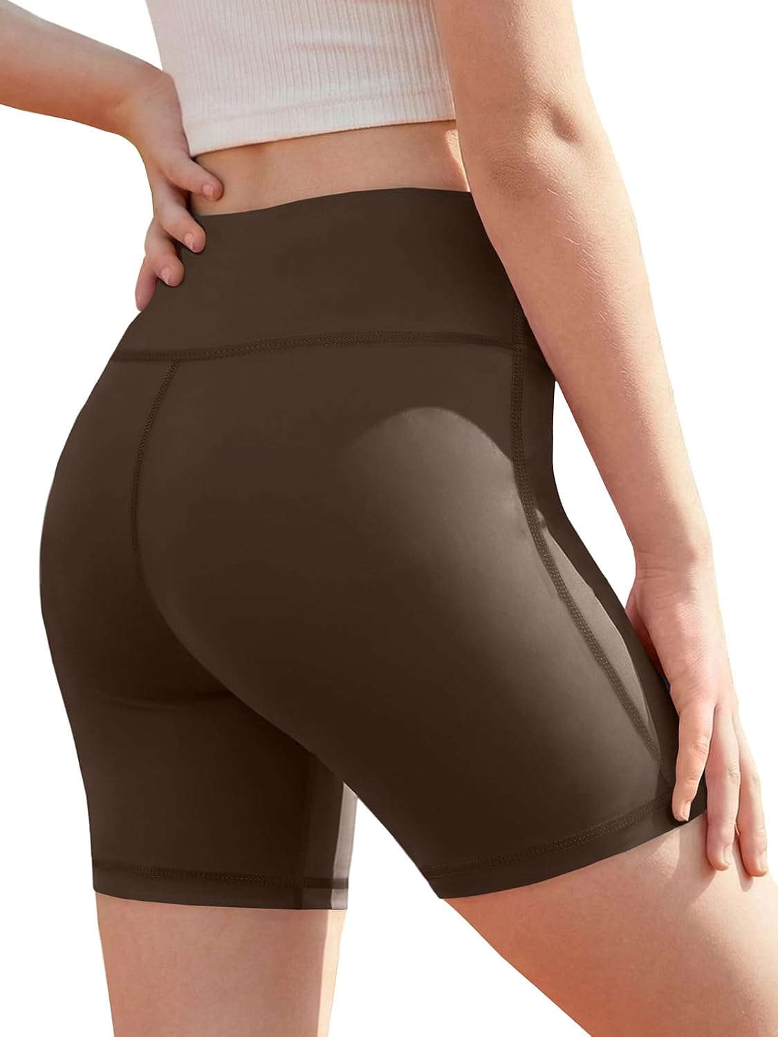 ZDC Girls Athletic Shorts High Waist Biker Dance Yoga Shorts