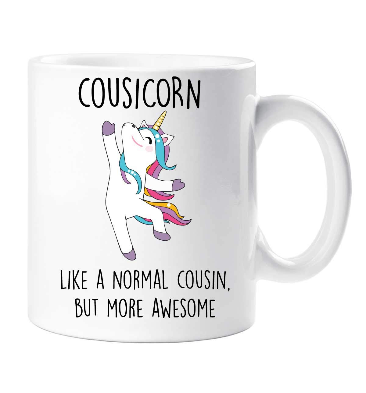 60 Second MakeoverLimited Cousicorn Mug Unicorn Cousin Funny Mug Present Awesome Family Gifts for Women, Girls - Funny for Cousins Best Friend Birthday