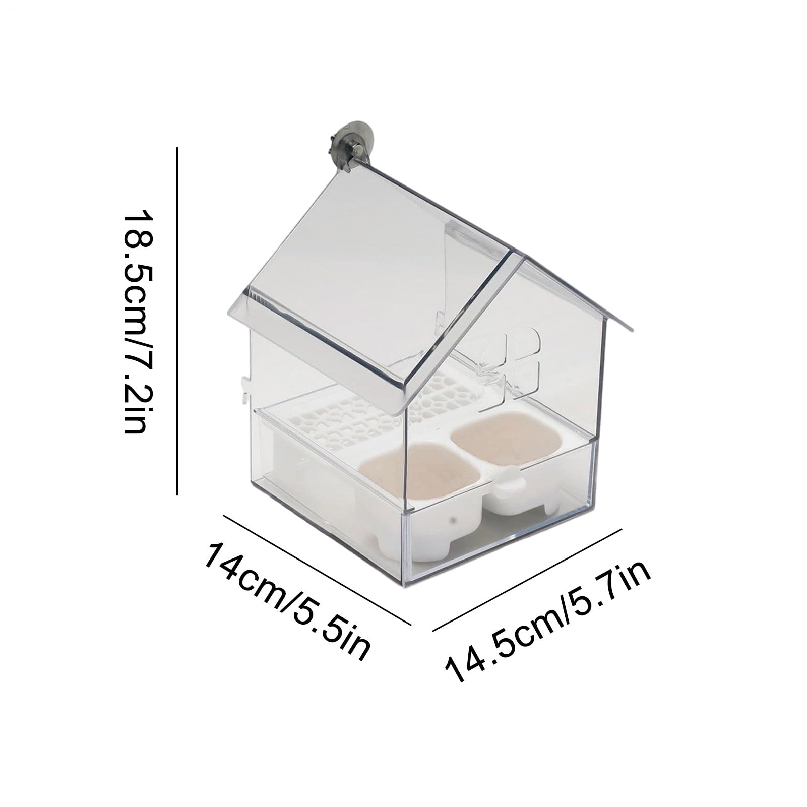 Mangiatoia Esterna Estraibile Pappagalli, 19X15CM Mangiatoie Parrocchetti Gabbie, Uccelli Mangiatoia Gabbia Mangiatoias Calopsitte Con Due Mangiatoie, Cibo Piccioni Uccelli Mangiatoias Distributore