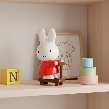 Miffy Scooter Figurine, 2.83 x 2.24 x 6.18 Inches, created by Blue Sky Clayworks