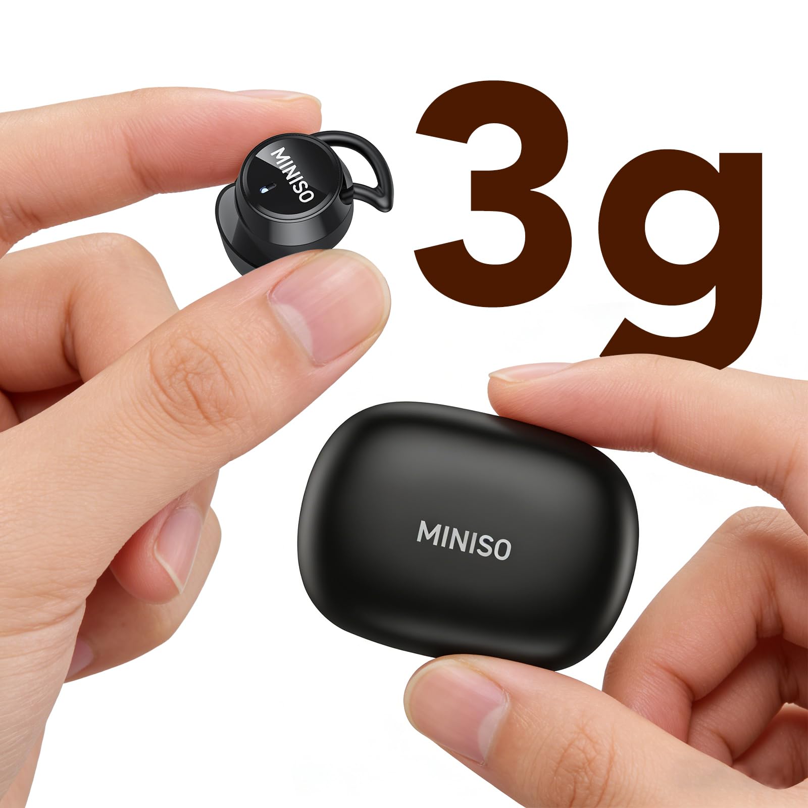 MINISO MS217 Cuffie Traduzione Simultanea 2 in 1 Cuffie per Dormire, Auricolari Traduttore Simultaneo con App, Portatili e Compatti, Autonomia 48h, Cuscinetti Morbidi per Pendolarismo, Lavoro e Sonno