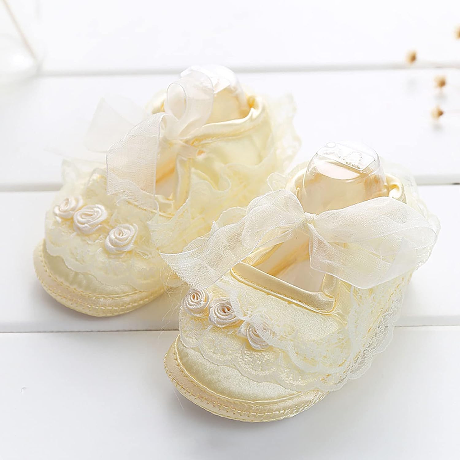Baby Shoes Fashion Toddler Shoes Floor Shoes Baby Sandals Soft Soled Toddler Shoes Baby Princess (Yellow, 0-6 Months)
