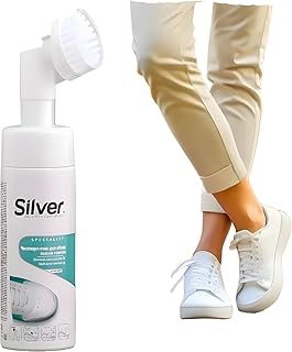 جيني منظف احذية رغوي مع فرشاة فوم مدمجة - مثالي للتنظيف العميق وازالة الاوساخ والبقع من الاحذية الرياضية والكوشي - مناسب للمواد مثل الجلد والقماش