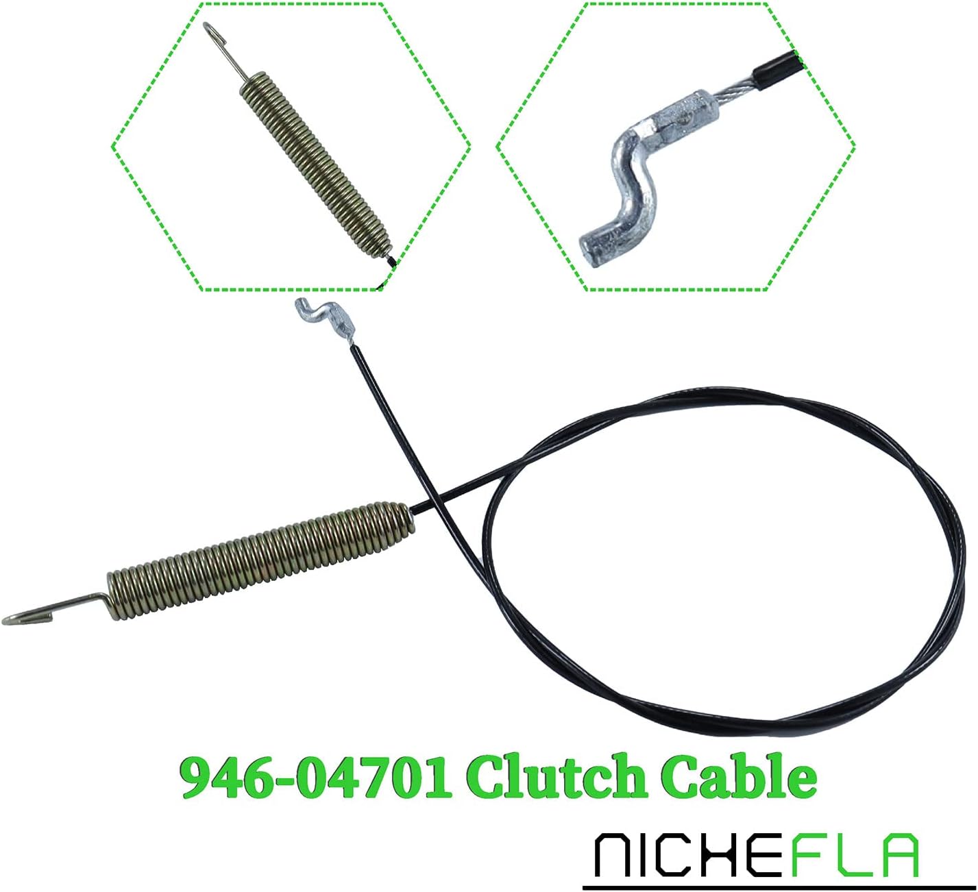 review NICHEFLAG 746-04701 Auger Clutch Cable Replaces cub Cadet 746-04701, Auger Clutch Cable 946-04701, snowblower Auger Drive Cable 946-04701, 946 04701, 746 04701, 94604701, 74604701