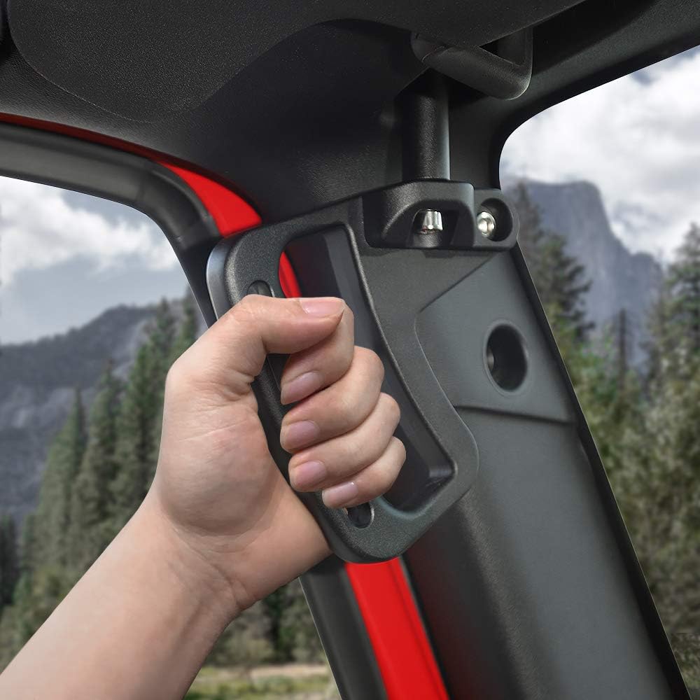 Voodonala for Jeep JK Black Metal Grab Handles Kit for 2007-2018 Jeep Wrangler JK JKU 2 & Unlimited 4 Door 4pc (Upgraded Version)