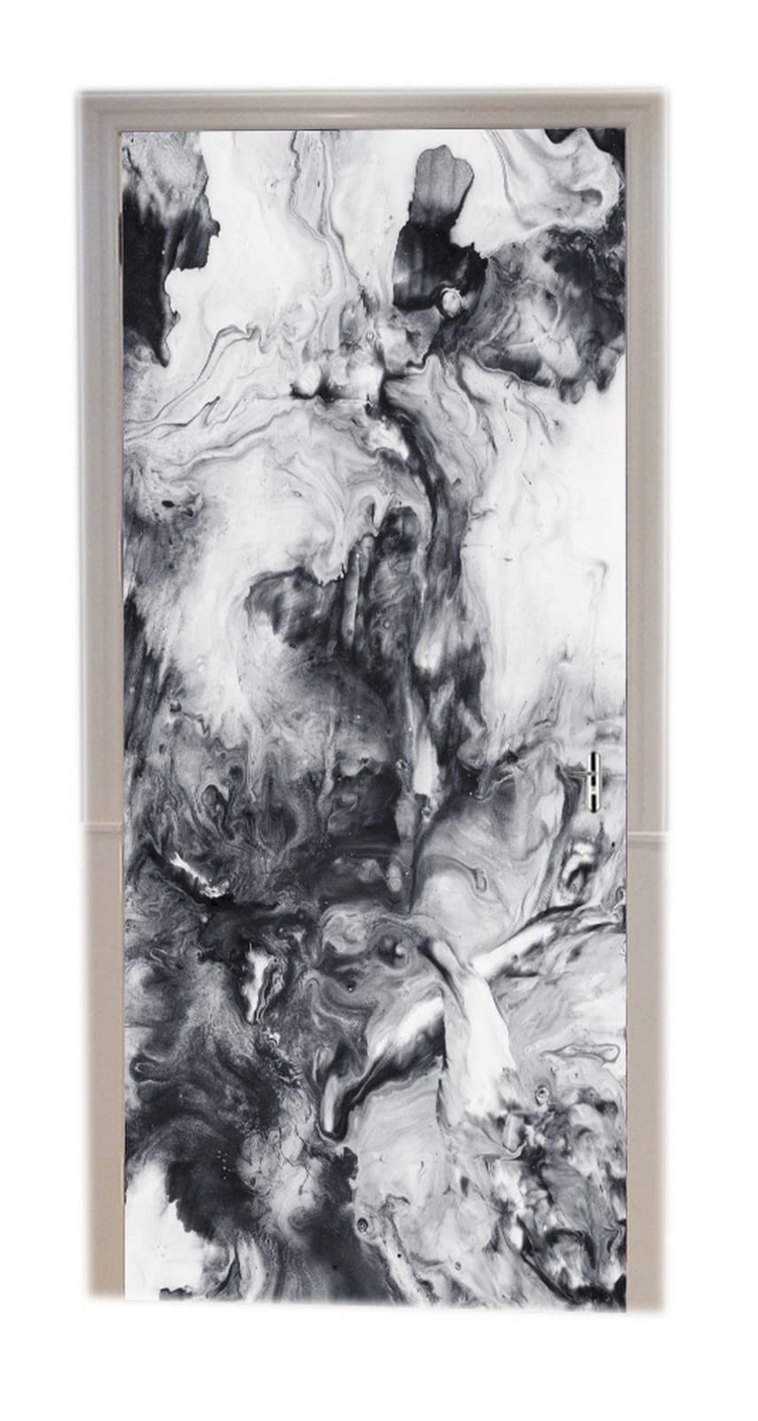 A.Monamour Türtapete Selbstklebend – 3D Aquarell Schmetterlinge | 77 X 200 Cm | Abnehmbar & Wasserfest | Türdeko