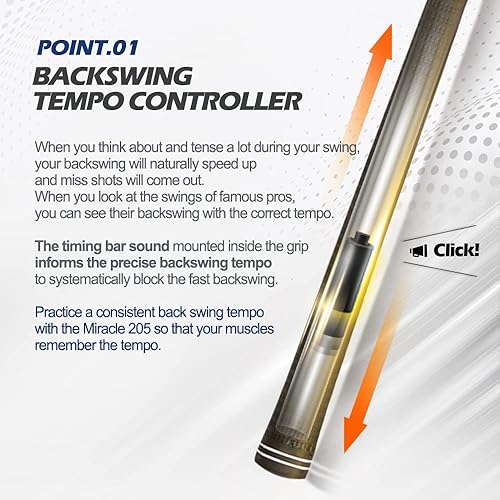 Miniatura 2 de WINNER SPIRIT Miracle 205 Golf Swing Tempo Master Backswing Training Aid Back Swing Trainer Speed Power Warm Up Warmup Practice Stick para mejorar
