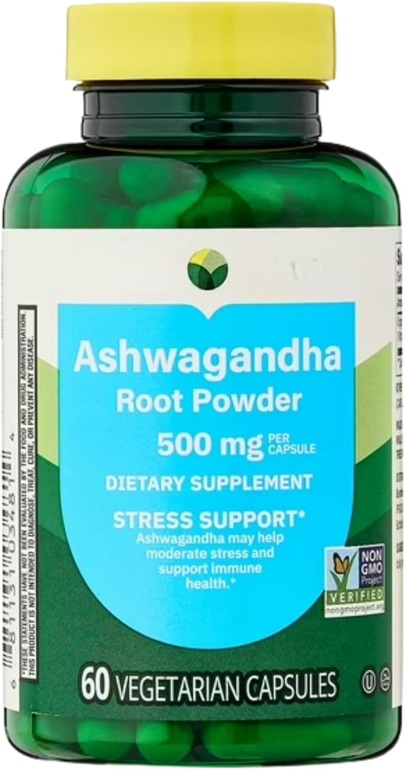 KP+ Ashwagandha Root Powder 500 mg | General Wellness | May Help Moderate Stress & Support Immune Health | Dietary Supplement | 60 Vegetarian Capsules | Pack of 2