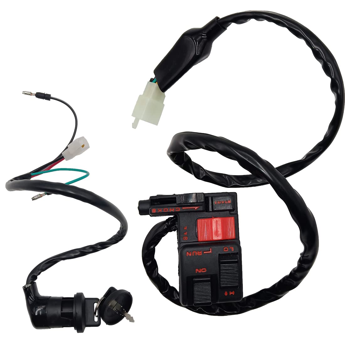 L/H Light Handlebar Switch Fit for Honda ATC 250 Big Red ATC250ES 1985 1986 1987 with Ignition Key Switch